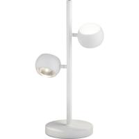 LED Tafellamp - Musterring Cannon - 2 Lichtpunten van 5 Watt - Dimbaar - Aanpasbare Lichtkleur - Geheugenfunctie - Up-and-down Verlichting - Mat Wit - Metaal - thumbnail