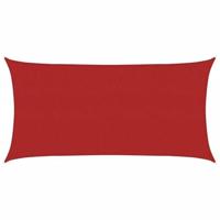 VidaXL Zonnezeil 160 g/m² 2x3,5 m hdpe rood - thumbnail