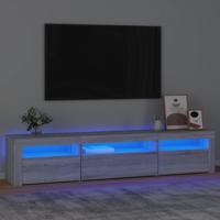 Tv-meubel met LED-verlichting 195x35x40 cm grijs sonoma eiken - thumbnail