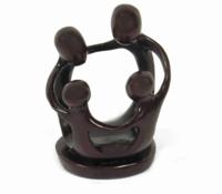 Beeldje Polystone Familie van 4 Personen (9 cm) - thumbnail