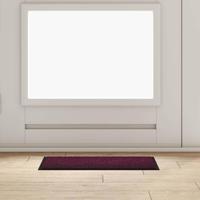 Deurmat Bordeauxrood 40 x 60 cm Teddy Stof - thumbnail