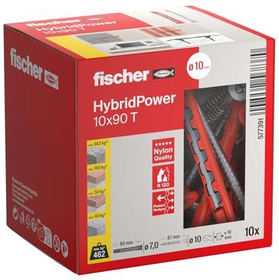 Fischer 577391 HybridPower Pluggenset 90 mm 10 stuk(s)