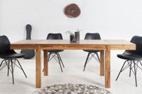 Massief houten eettafel PURE 120-200cm Sheesham met verlengplaten - 20976 - thumbnail