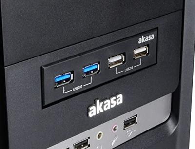 Akasa AK-ICR-12V3 3.5 inch Interconnect S Front Panel 2x USB 3.0 Hub