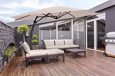 Feel Furniture - Zweefparasol - 3 Meter - Crème Feel Furniture - Zweefparasol - 3 Meter - Crème