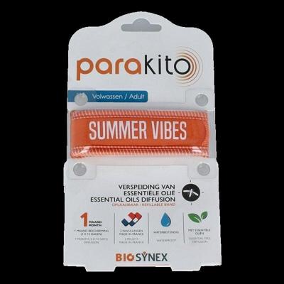 Parakito Anti mug armband volwassenen oranje 1 Stuks