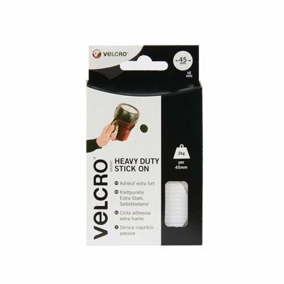 VELCRO® VEL-EC60249 Klittenband punten Om vast te plakken Haak- en lusdeel, Extra sterk (Ø) 45 mm Wit 6 paar VELCRO® VEL-EC60249 Klittenband punten Om vast te plakken Haak- en lusdeel, Extra sterk (Ø) 45 mm Wit 6 paar