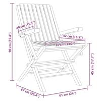 Tuinstoelen 4 st inklapbaar 61x67x90 cm massief teakhout - thumbnail