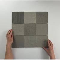 Moos Grey glans handvorm 13x13 - thumbnail