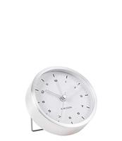 Karlsson Tinge Quartz-tafelklok Zilver, Wit Rond - thumbnail