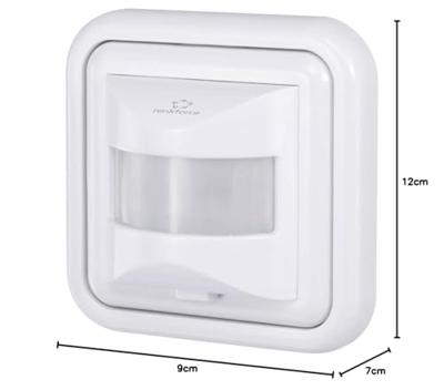 Renkforce 4016139070186 PIR-bewegingsmelder Inbouw (in muur) 160 ° Relais Wit IP20