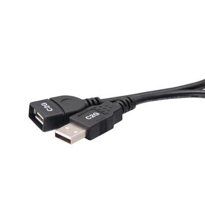 C2G /Cables to Go 19003 1 m USB 2.0 A mannelijk naar een vrouwelijk verlengkabel - wit (3,3ft)
