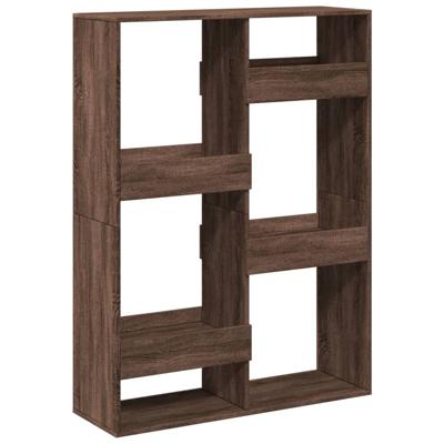 Boekenkast 100x33x135 cm bewerkt hout bruin eikenkleurig