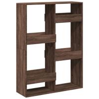 Boekenkast 100x33x135 cm bewerkt hout bruin eikenkleurig - thumbnail