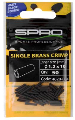 Spro Matt Black Single Brass Crimp - 1.8 mm