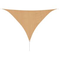 Zonnescherm HDPE driehoekig 5x5x5 m beige - thumbnail