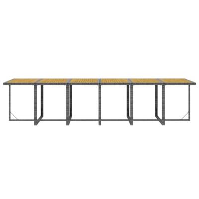 17-delige Tuinset met kussens poly rattan grijs