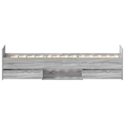 Bedframe met hoofd- en voeteneinde grijs sonoma 75x190 cm