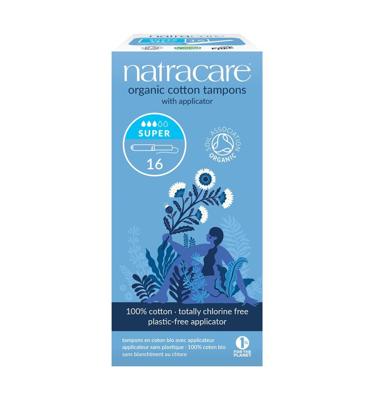 Natracare Cotton Tampons Super met Applicator Natracare Cotton Tampons Super met Applicator