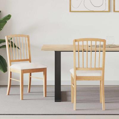 Eettafelstoelen 2 pcs Naturel 50 x 52,5 x 91 cm Eettafelstoelen 2 pcs Naturel 50 x 52,5 x 91 cm