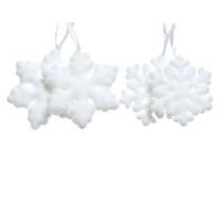 Kersthanger foam sneeuwvlok d11cm wt a2 2st KSD - Ksd - thumbnail