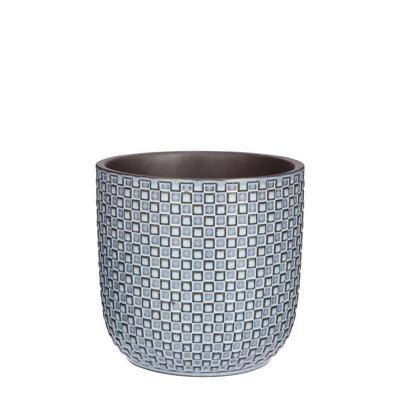 Daan pot rond blauw H6,5 x D7,5 cm Mica Decorations - Mica decorations