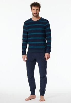 Schiesser Schiesser Pyjama Long petrol 181932 54/XL