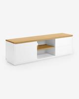 Kave Home TV-meubel 'Abilen' Eiken, 150 x 44cm, kleur Wit - thumbnail