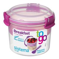 Sistema Breakfast To Go 53 ml 11.4x9.6 cm Roze/Transparant - thumbnail