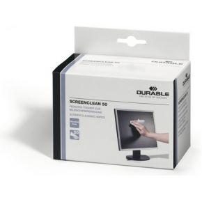 Durable Screenclean reinigingsdoekjes, doosje van 50 stuks Durable Screenclean reinigingsdoekjes, doosje van 50 stuks