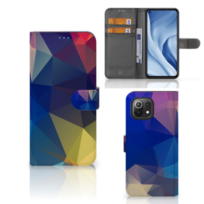 Xiaomi 11 Lite 5G NE | Mi 11 Lite | Book Case | Polygon Dark