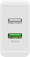 USB-A-adapter - USB-A-lader - 2 poorts - Quick charge 3.0 - 3000mA - 28 Watt - Wit - thumbnail
