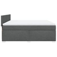 Boxspring met matras stof donkergrijs 180x200 cm - thumbnail