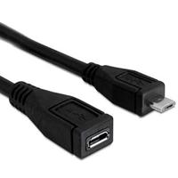 Delock USB-kabel USB 2.0 USB-micro-B stekker, USB-micro-B bus 1.00 m Zwart 83248 - thumbnail