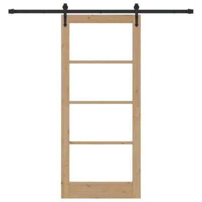 Schuifdeur met Hardware Set 86x198,5 cm Massief Vurenhout