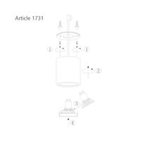 Steinhauer Spot Pélite opbouwspot 1731w wit - thumbnail