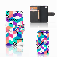 Apple iPhone 5C Bookcase Blokken Kleurrijk - thumbnail