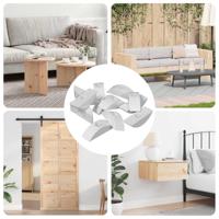 Halve maan washer 18 pcs Wit M6 PP - thumbnail