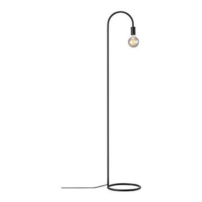 Minimalistische vloerlamp zwart met E27 fitting stekker en schakelaar 'Paco' Minimalistische vloerlamp zwart met E27 fitting stekker en schakelaar 'Paco'