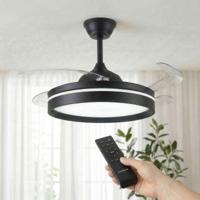 Plafondventilator met LED-licht, 4 intrekbare bladen en afstandsbediening InnovaGoods - thumbnail