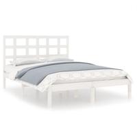 Bedframe massief hout wit 120x190 cm - thumbnail