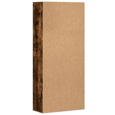 Hoge kast 80x35x180 cm bewerkt hout gerookt eikenkleurig