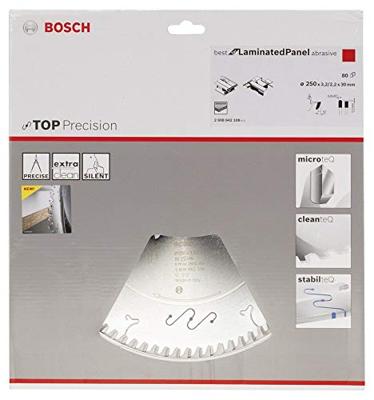 Bosch Accessoires Cirkelzaagblad Top Precision Best for Laminated Panel Abrasive 250 x 30 x 3,2 mm, 80 1st - 2608642109