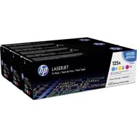 HP Toner 125A Origineel Combipack Cyaan, Magenta, Geel 1400 bladzijden CF373AM - thumbnail