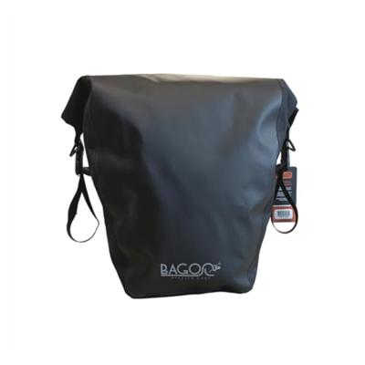 Bagoo enkele fietstas bisonyl zwart. inhoud 22 ltr