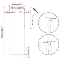 Rolgordijn verduisterend 65x210cm stofbreedte 60,7 cm polyester - thumbnail