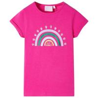 VidaXL Kindershirt 116 donkerroze - thumbnail
