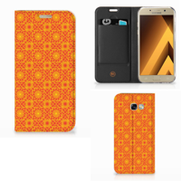 Samsung Galaxy A5 2017 Hoesje met Magneet Batik Oranje - thumbnail