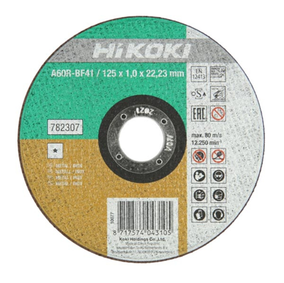 Hikoki accessoires Doorslijpschijf 125X1Mm Voor Inox/ Metaal Hsp - 782307