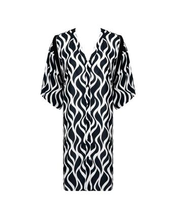 Lise Charmel Badmode Ondes Marines overhemdjurk zwart/wit ASB2177